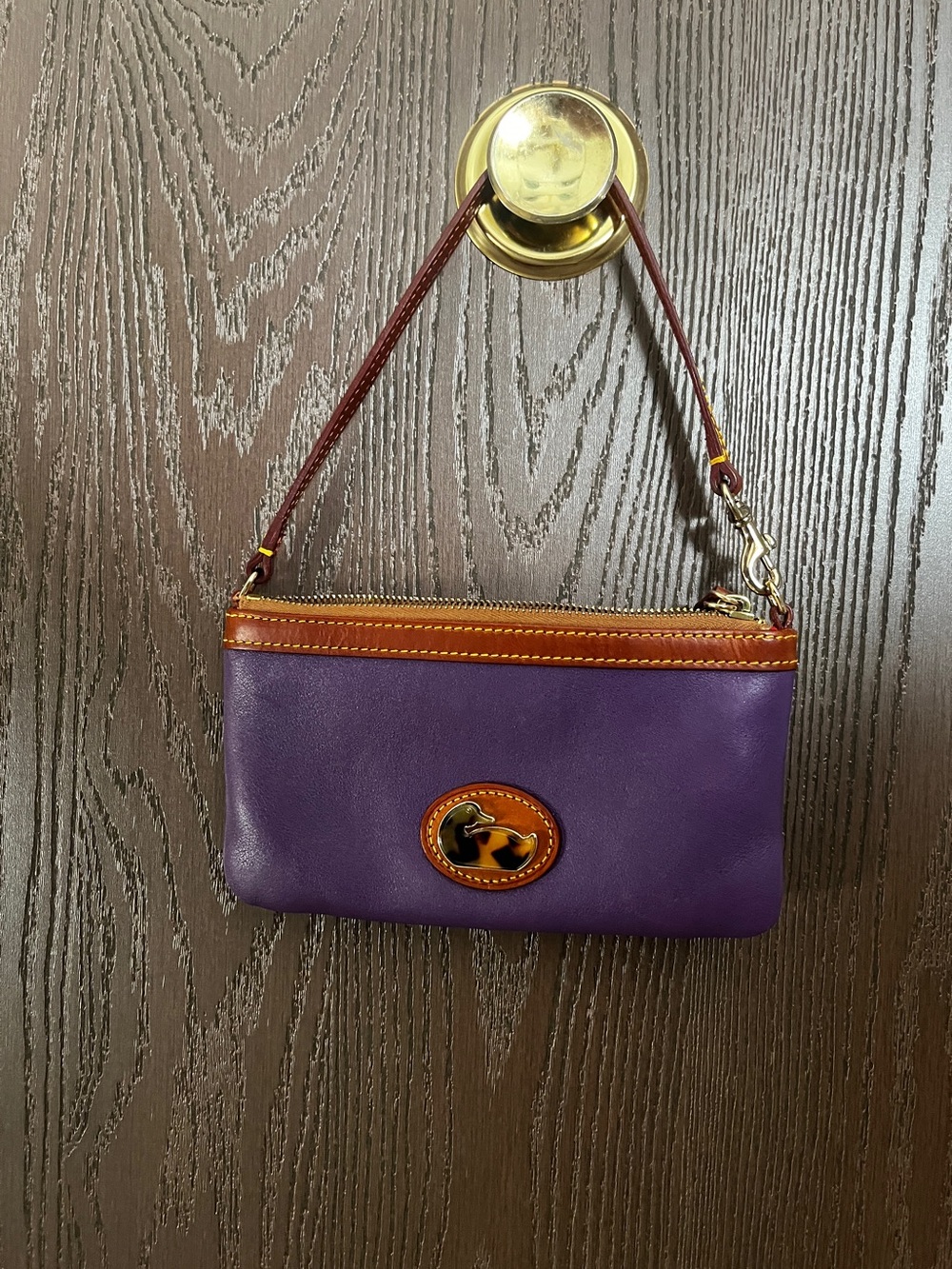Dooney & Bourke leather (violet!) wristlet.
